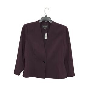 NWT Ann Taylor Purple One Button Blazer Womens 16 X-Large